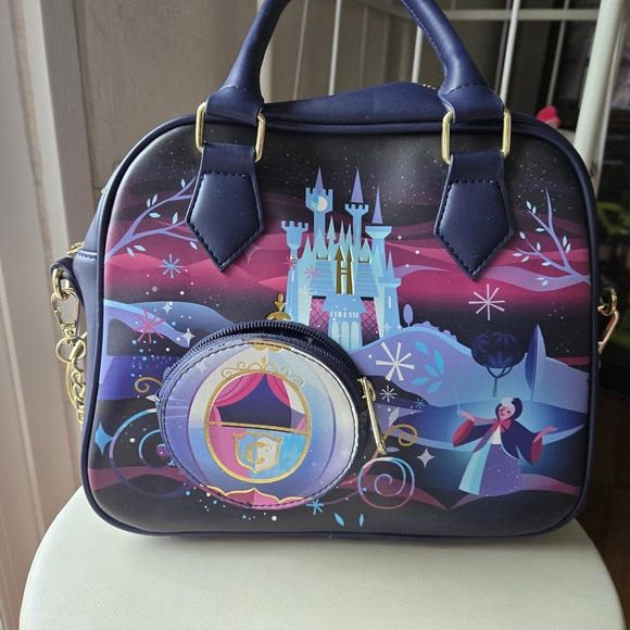 Loungefly Princess Print Bag - Navy - Picture 2 of 7